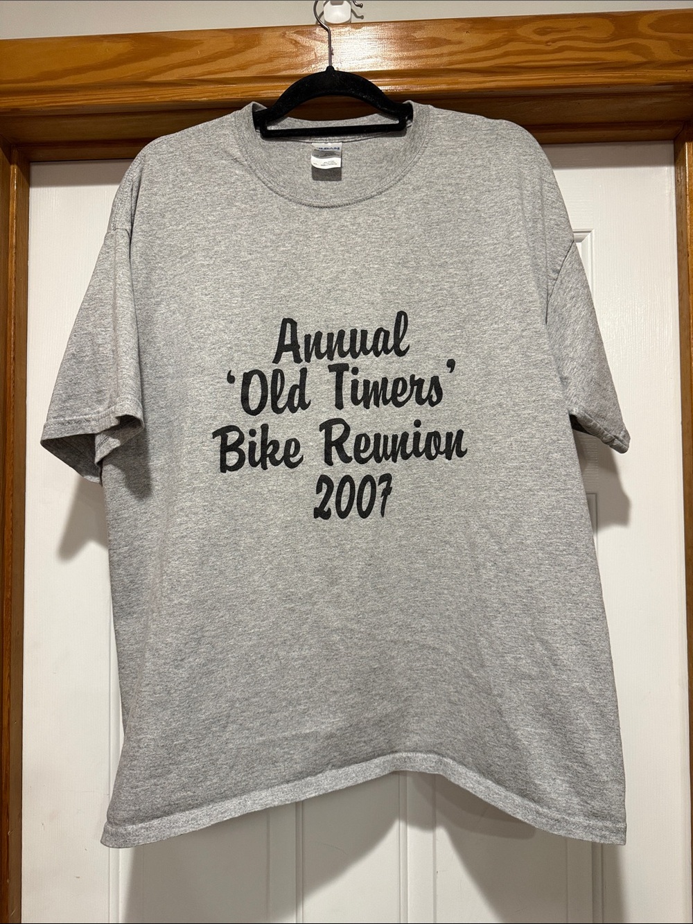 Gildan Gray Short-Sleeve 'Annual Old Timers Bike Reunion 2007' Graphic Tee